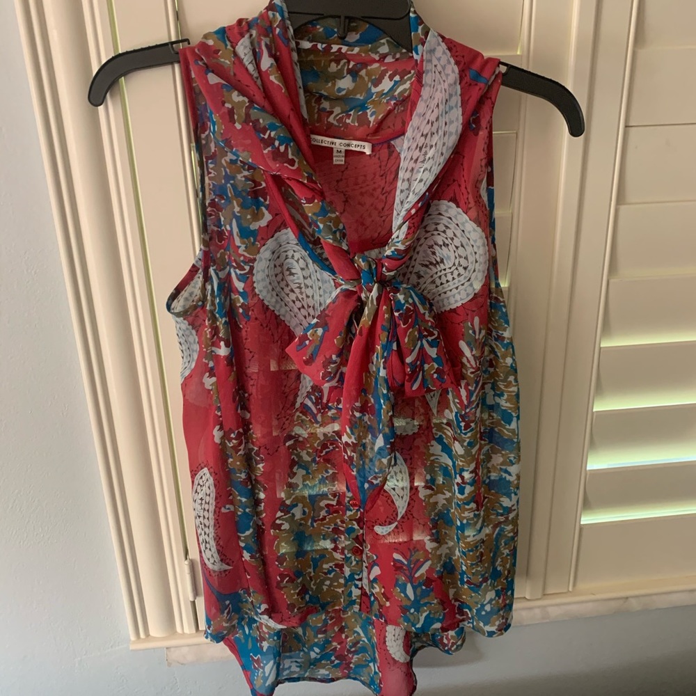 Tie Collar Blouse